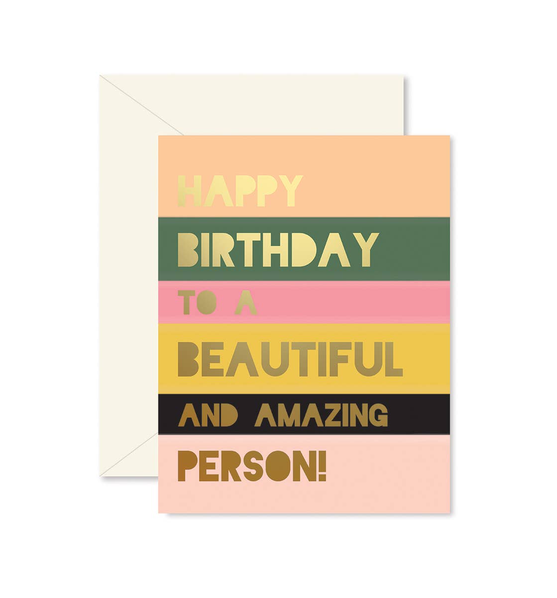Beautiful Person Colorblock Card