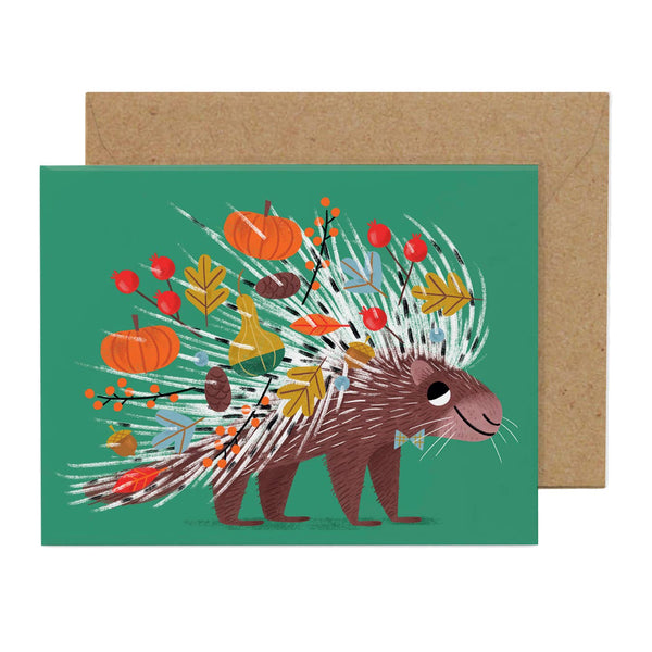 Autumn Harvest Porcupine Card