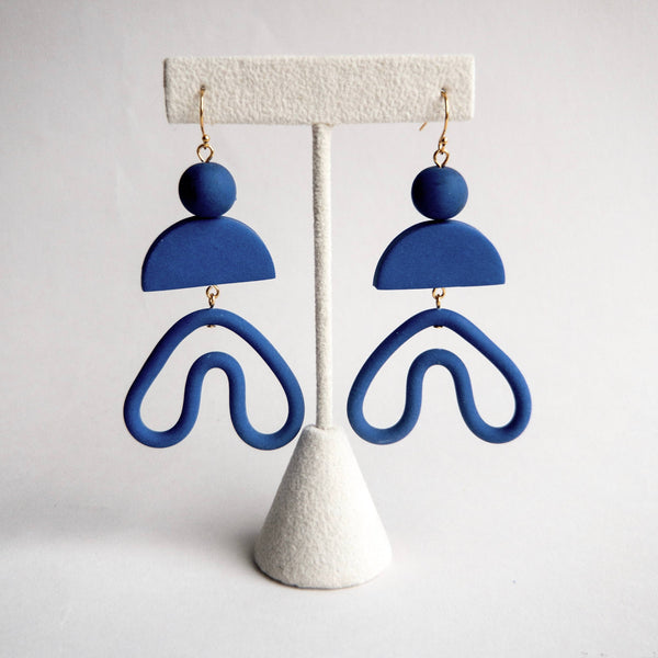 Eden Earrings: Blue