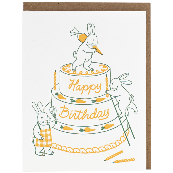 Bunny Bakers Birthday Card