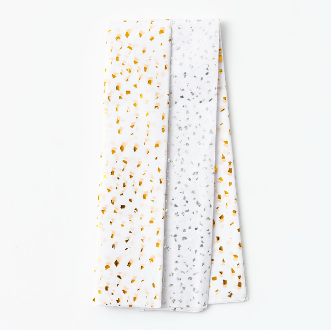 Tissue Paper Dual Pack: Silver & Gold Fleck