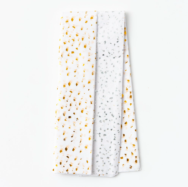 Tissue Paper Dual Pack: Silver & Gold Fleck