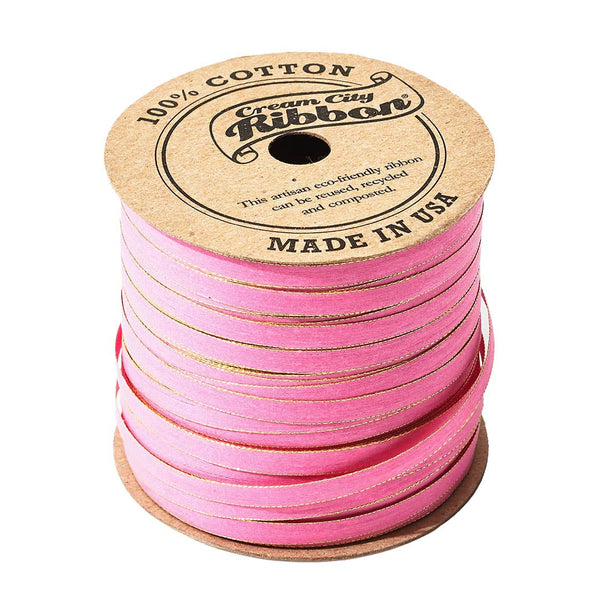 Skinny Cotton Ribbon: Pink