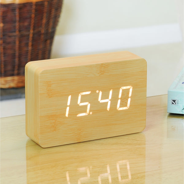 Brick Click Alarm Clock - Beech