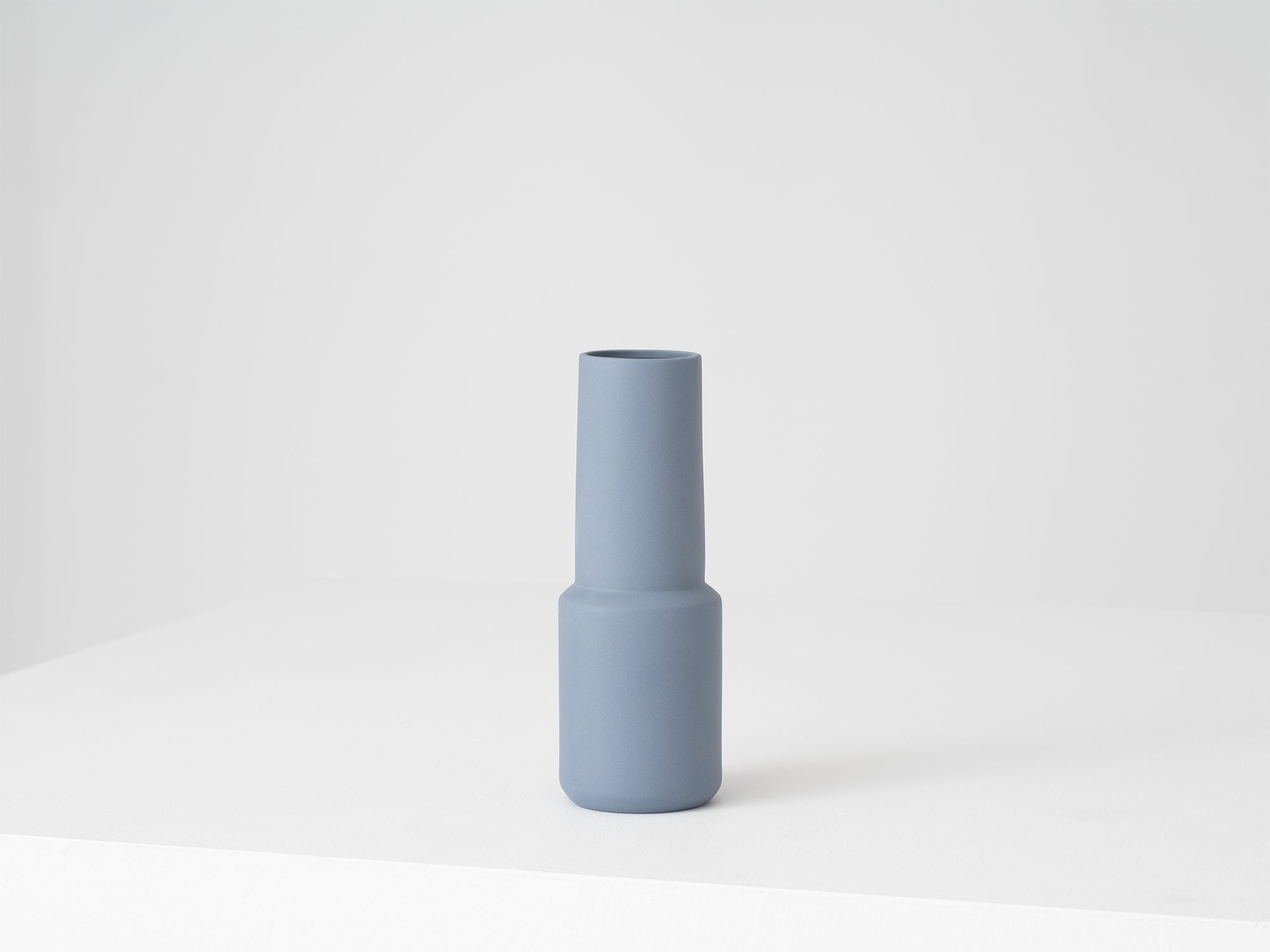 blue tall posey vase