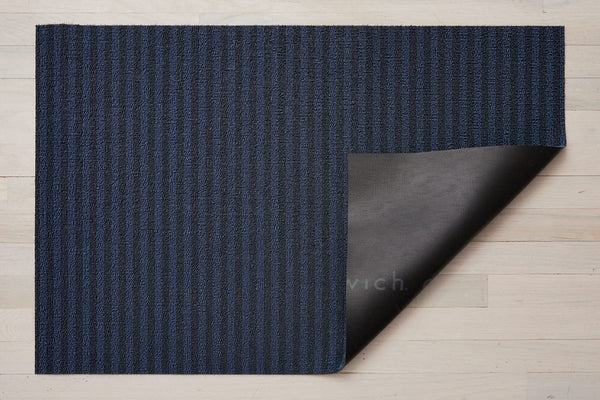 Breton Stripe Shag Floor Mat - Blueberry