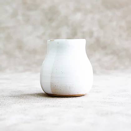 white bud vase