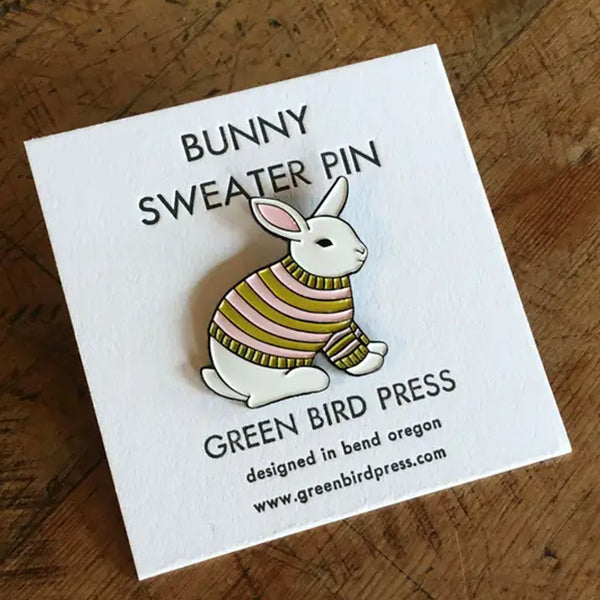 Bunny Sweater Enamel Pin