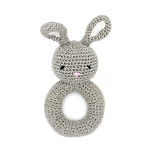 Bunny Crocheted Ring Rattle