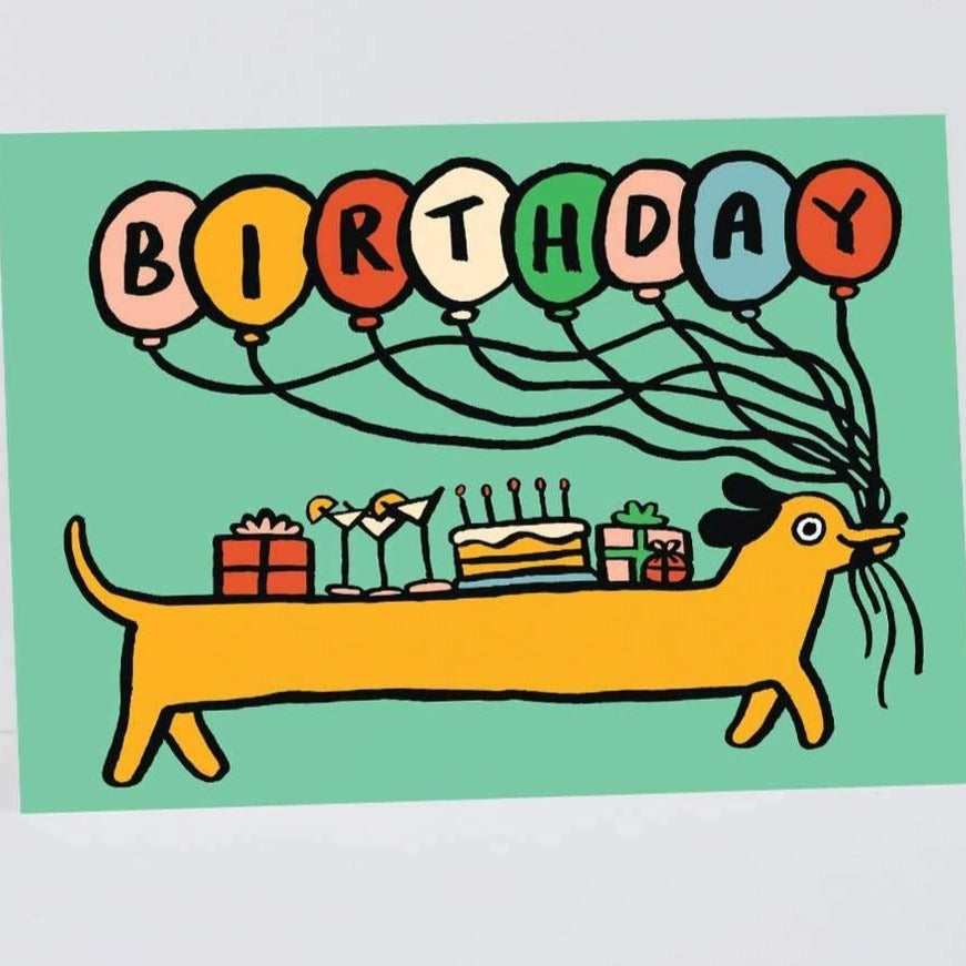 Birthday Sausage Dog Card - DIGS