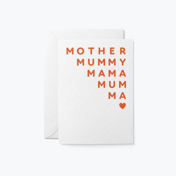 Mother Mummy Mama Mum Ma Card