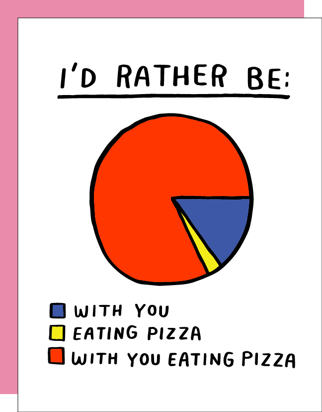 I'd Rather Be Pie Chart Card