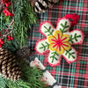 Classic Snowflake Embroidered Wool Ornament