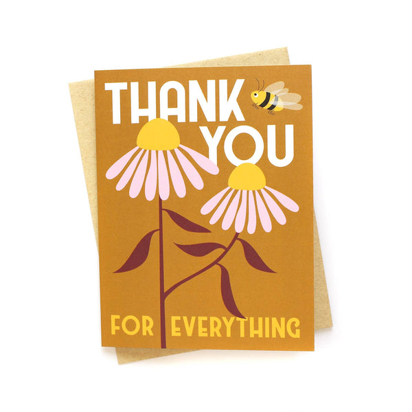 Orange Coneflowers Thank You Card