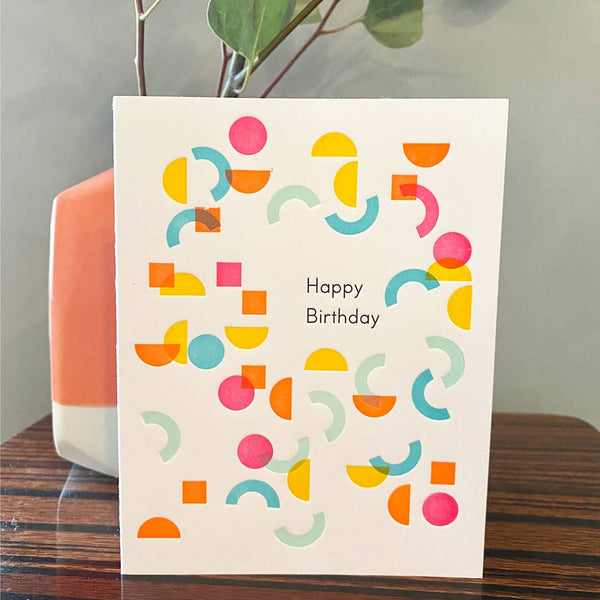 Neon Noodles Birthday Card