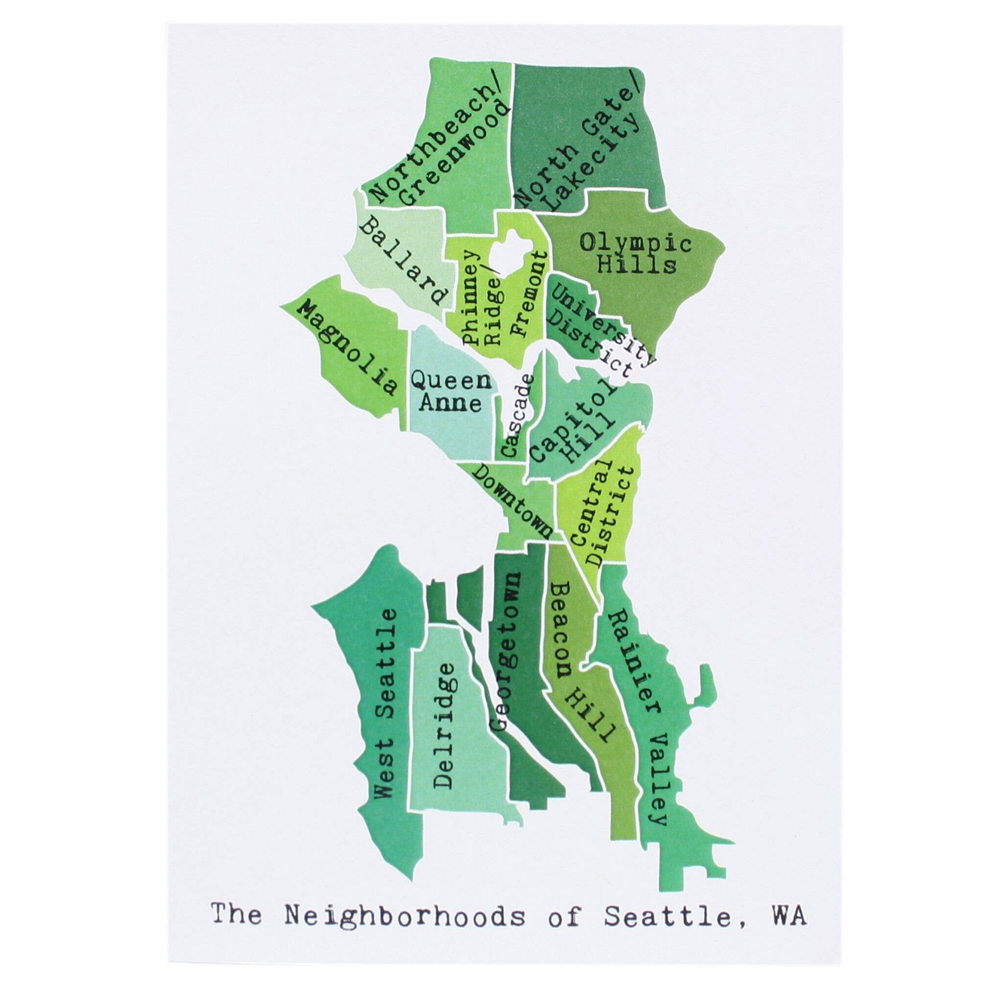 Map of Seattle Card