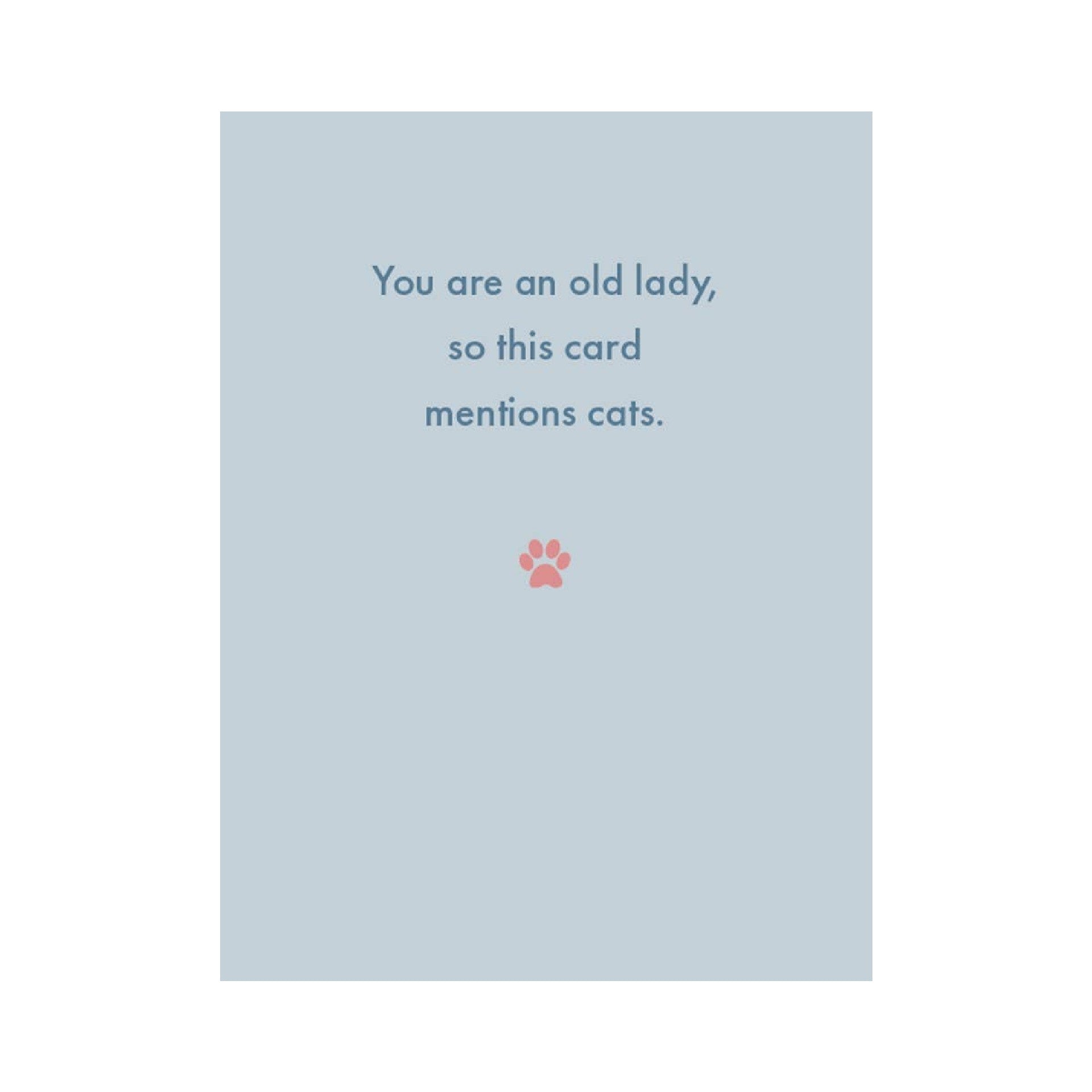 Old Lady Cats Card