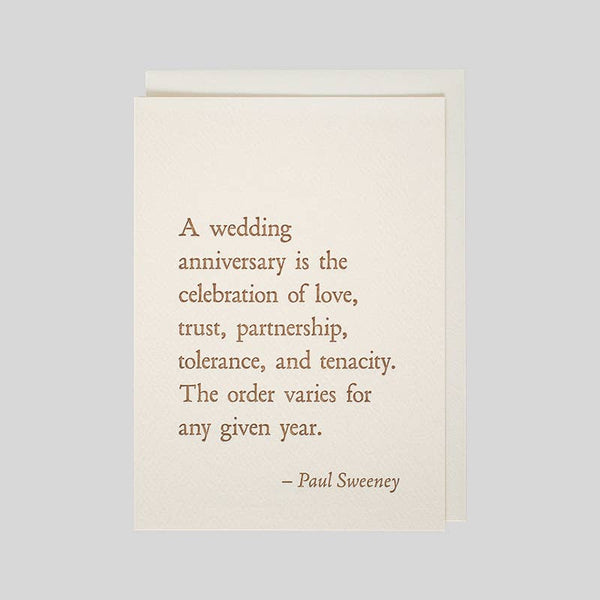 Paul Sweeney Anniversary Card