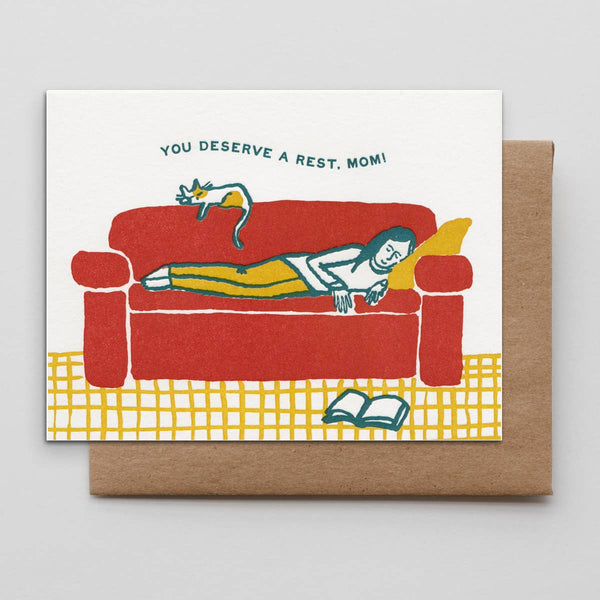 Napping Mom Mother's Day Card
