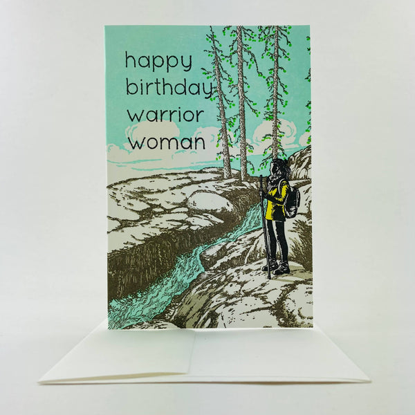 Happy Birthday Warrior Woman Card