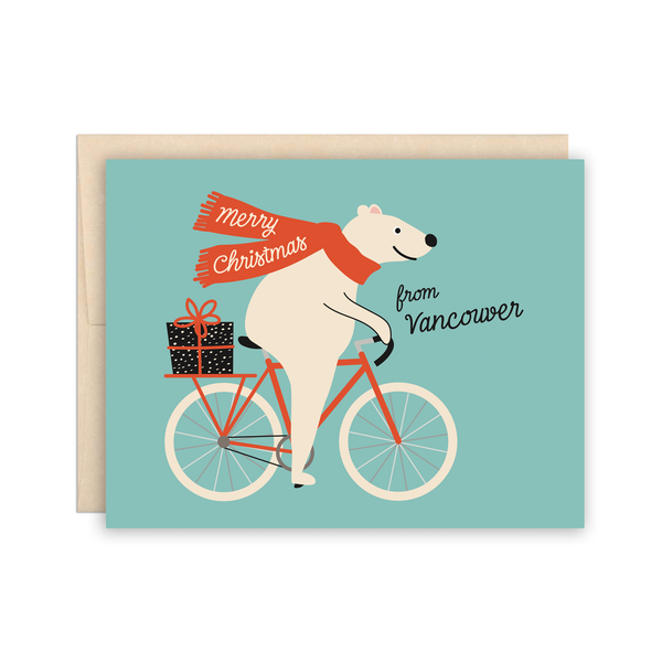 Merry Christmas from Seattle Bear Biker Card