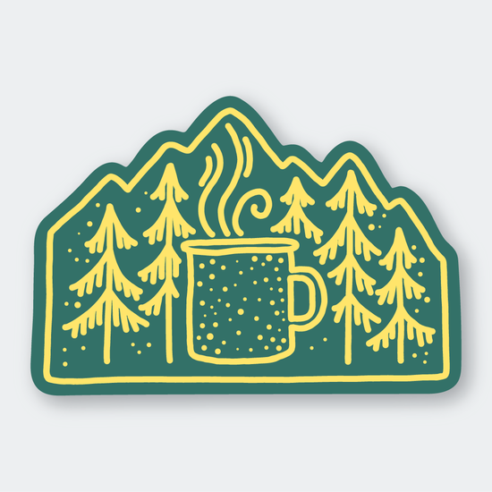 Camper Coffee Sticker