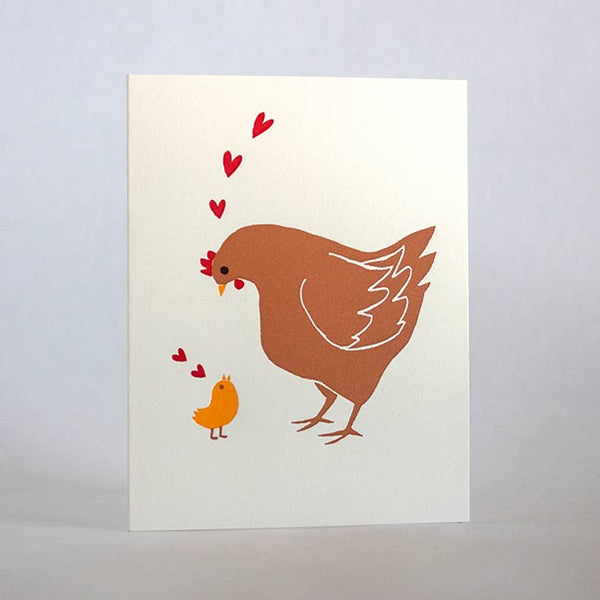 Mother Hen and Chick Card