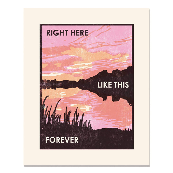 Sunset Letterpress Art Print - DIGS