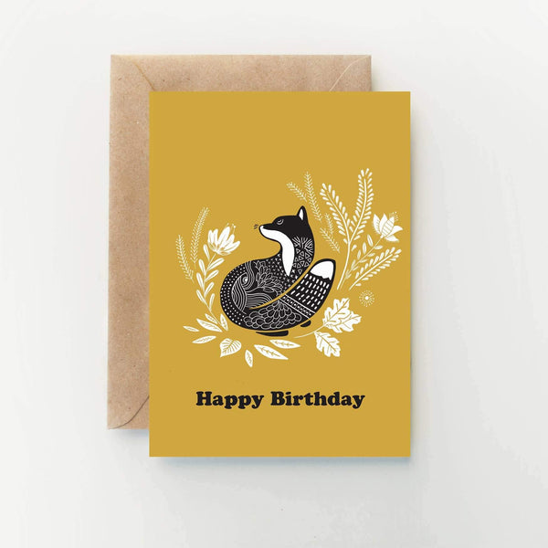 Happy Birthday Fox Card - DIGS