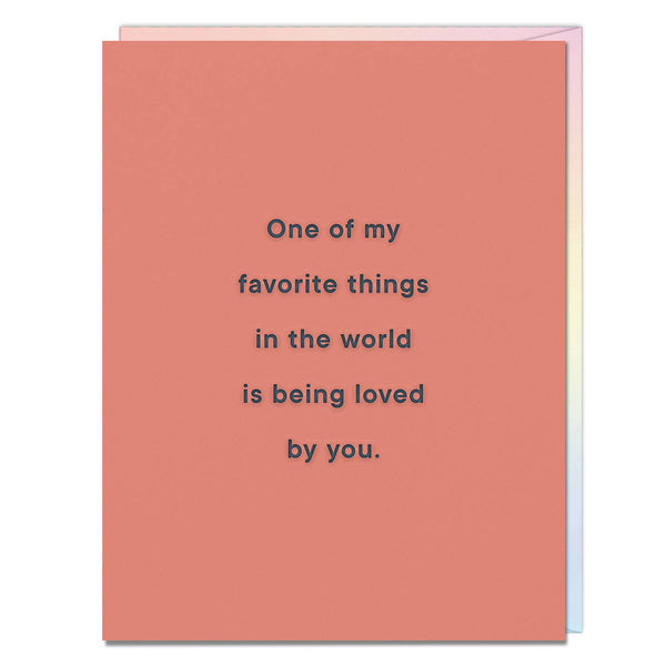 Favorite Things In The World Love Card