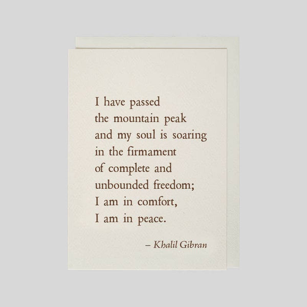 Khalil Gibran Peace Card