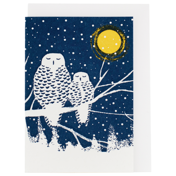 Peaceful Owls Holiday Enclosure Card