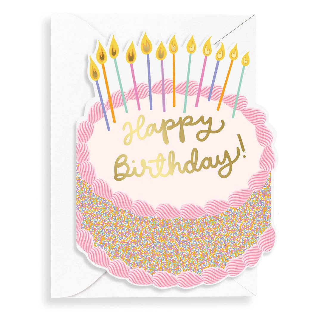 Birthday Cake Foil Card