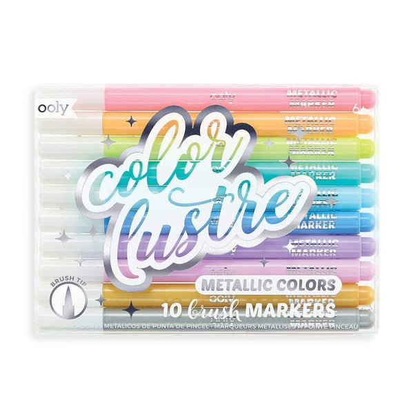 Color Lustre Metallic Brush Markers - DIGS