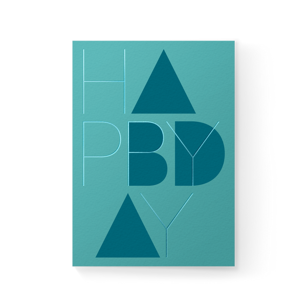 Blue Happy Bday Card