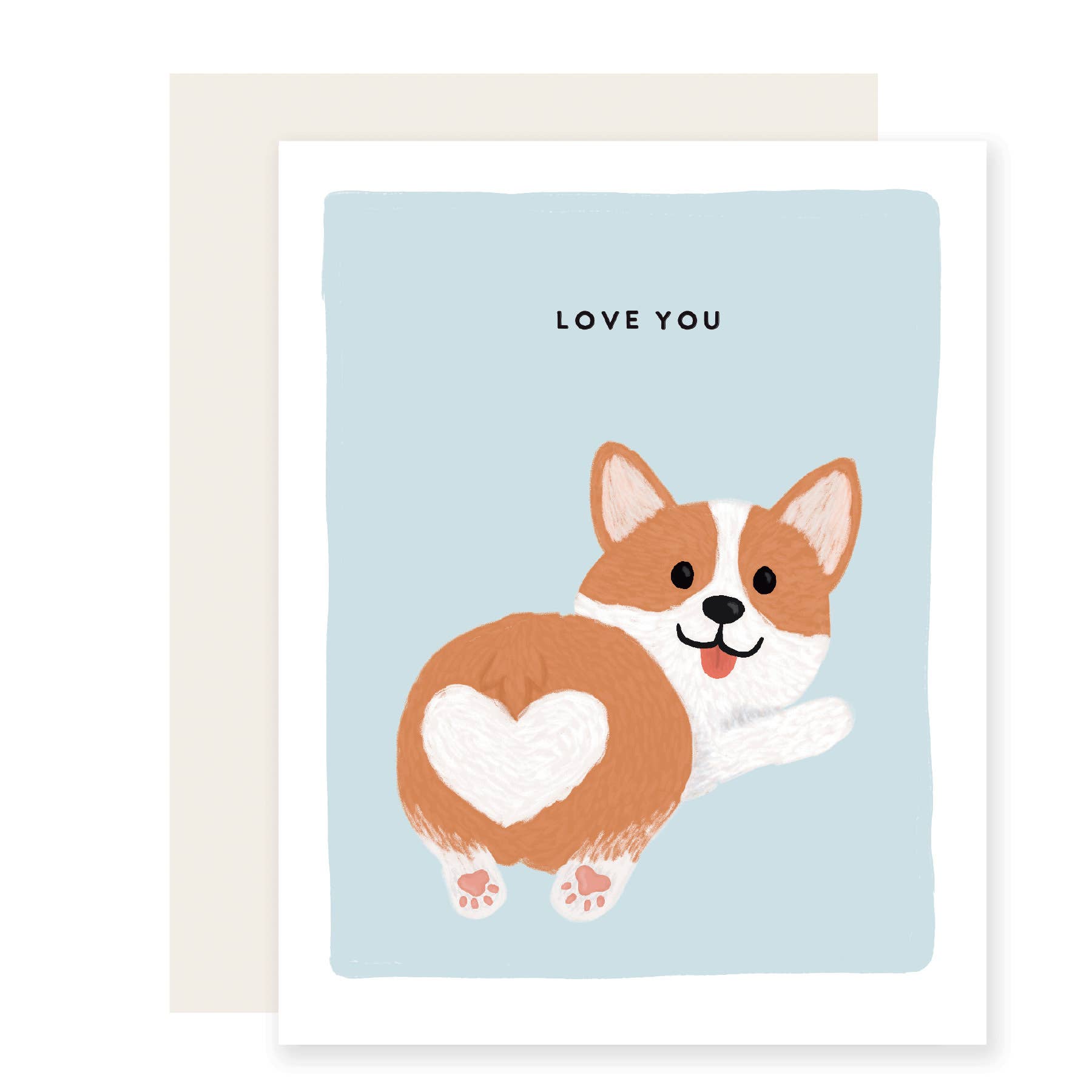 Love You Corgi Butt Card