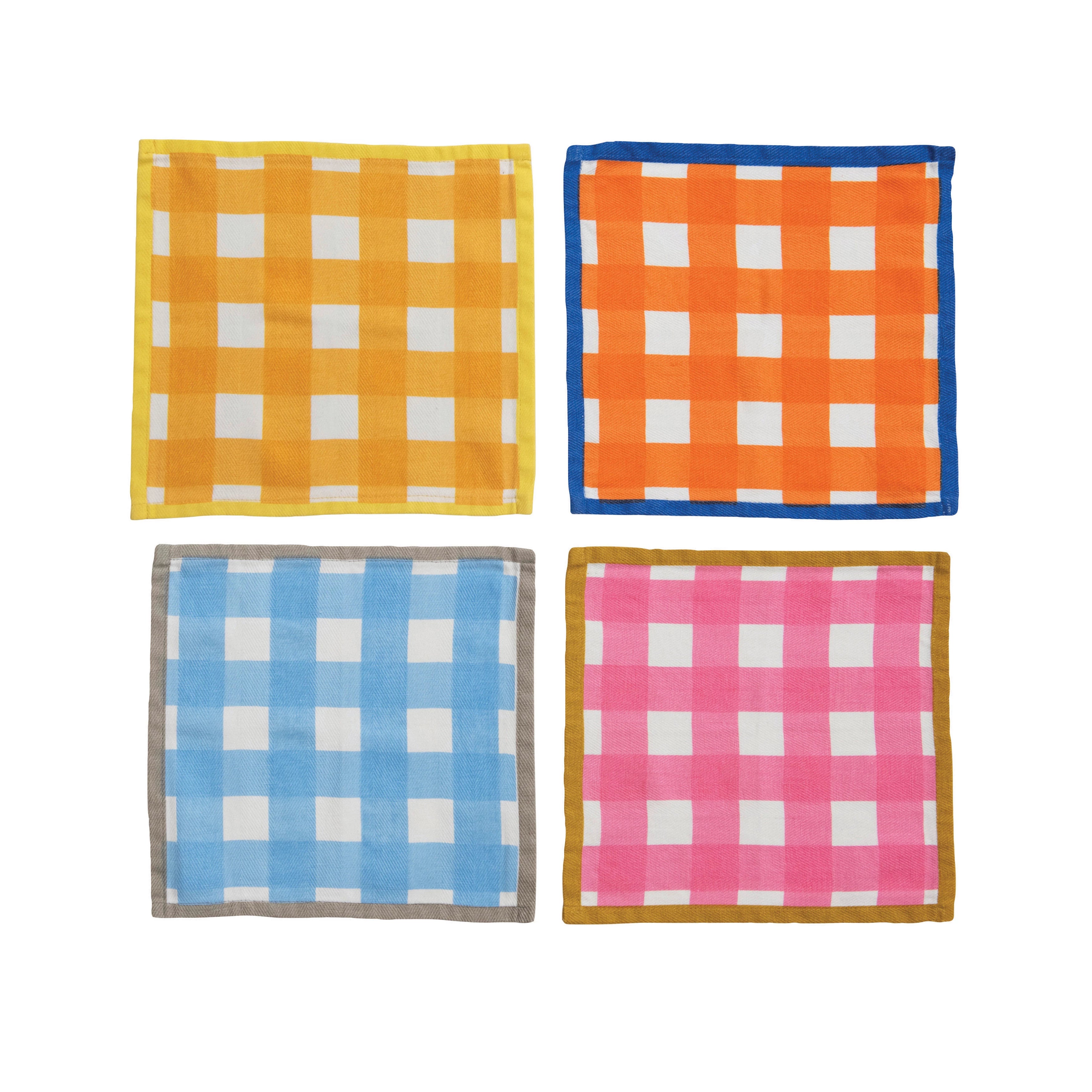 Multicolored Check Napkin Set