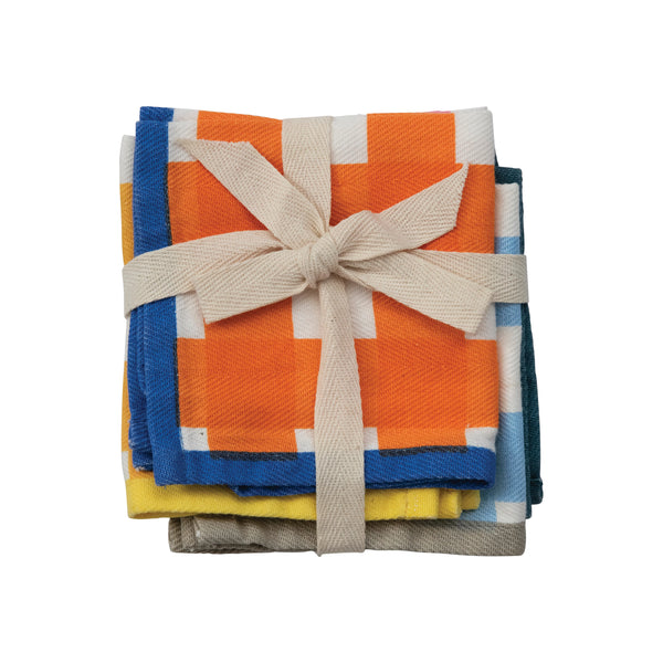 Multicolored Check Napkin Set