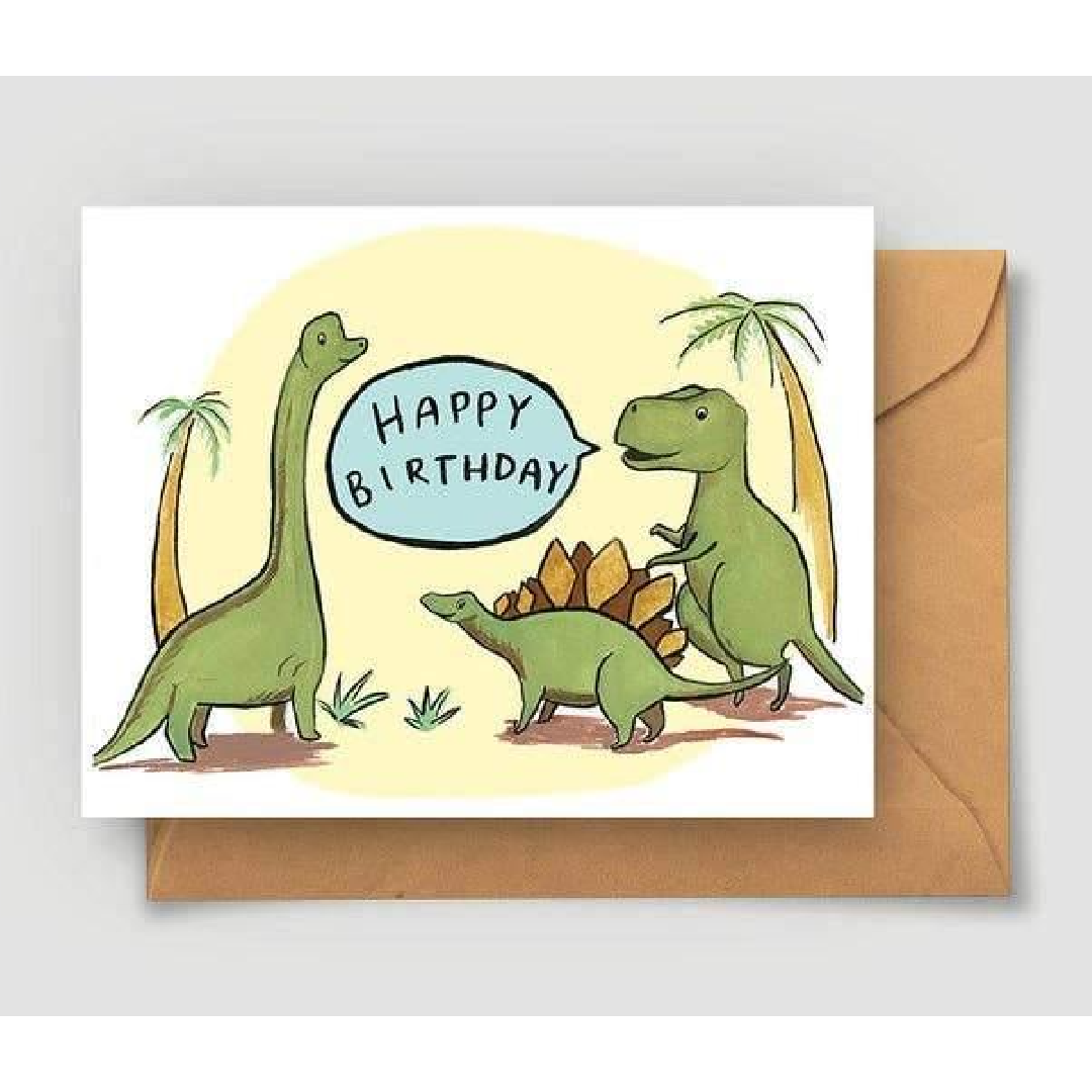 Dinosaur Birthday Greeting Card