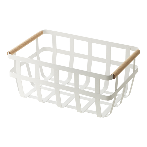 Tosca Dual Handle Storage Basket White - DIGS