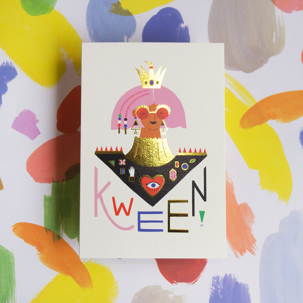 Kween Gold Foiled Card