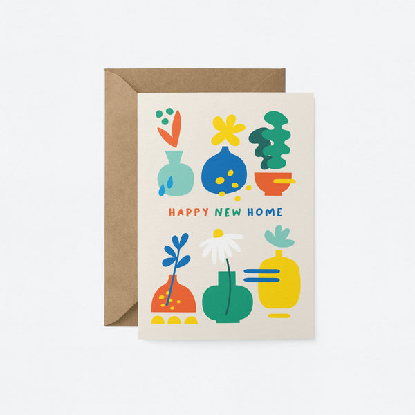 Happy New Home Vases Card