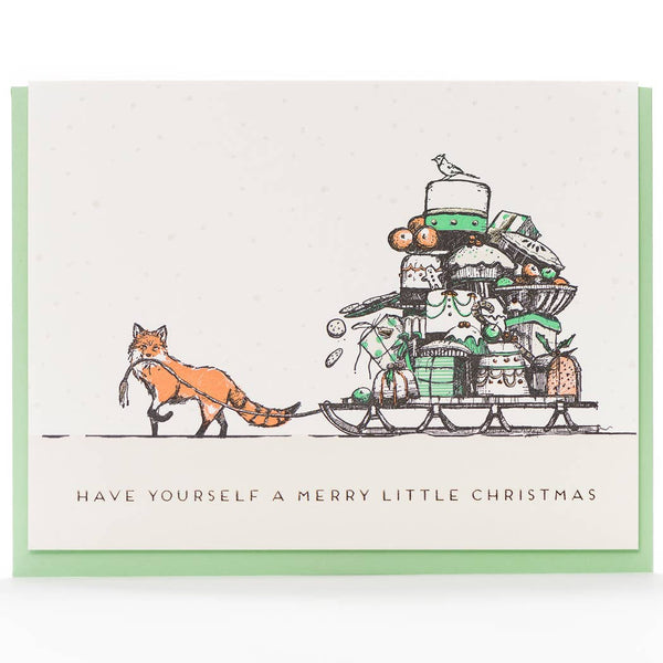 Merry Little Christmas Fox Card
