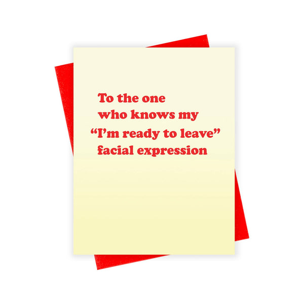 Facial Expression Love Card