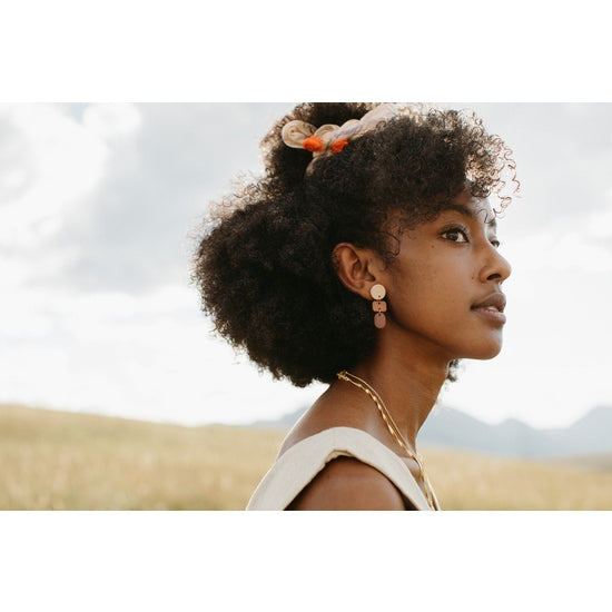 Ombré Clay Earrings: Latte