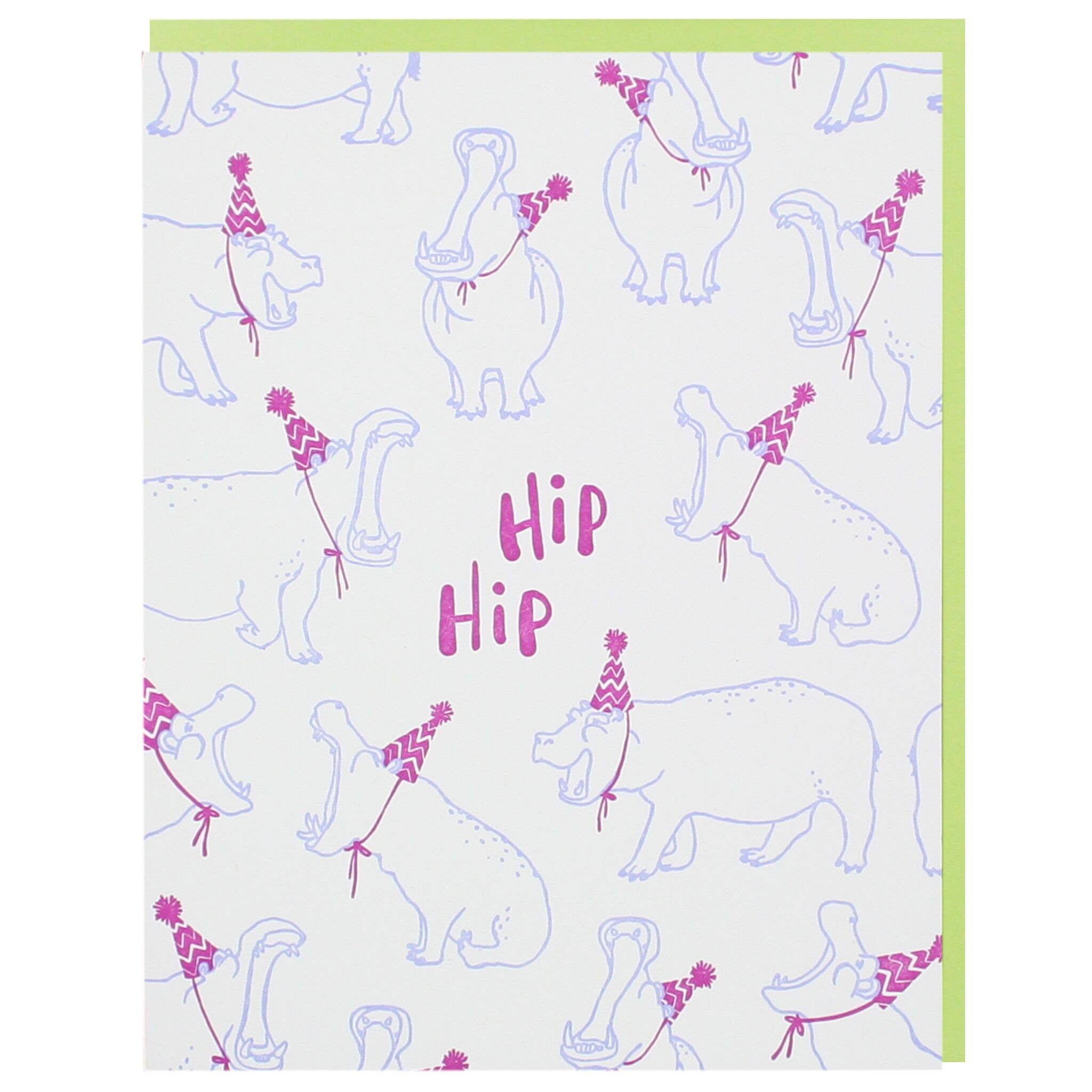 Party Hippos Birthday Card