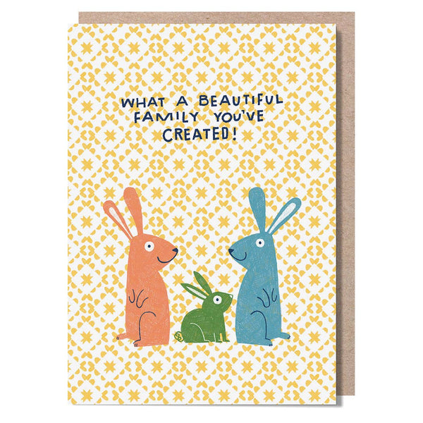 Rabbit Family Card