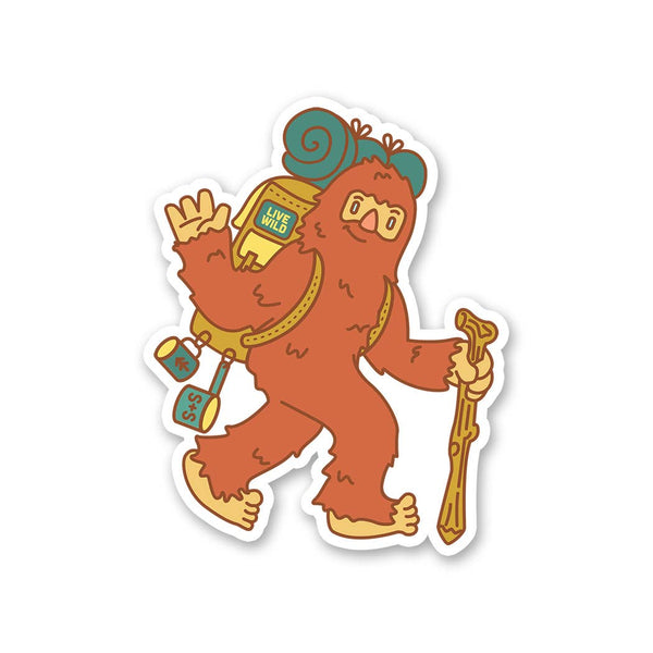 Backpacking Big Foot Sticker