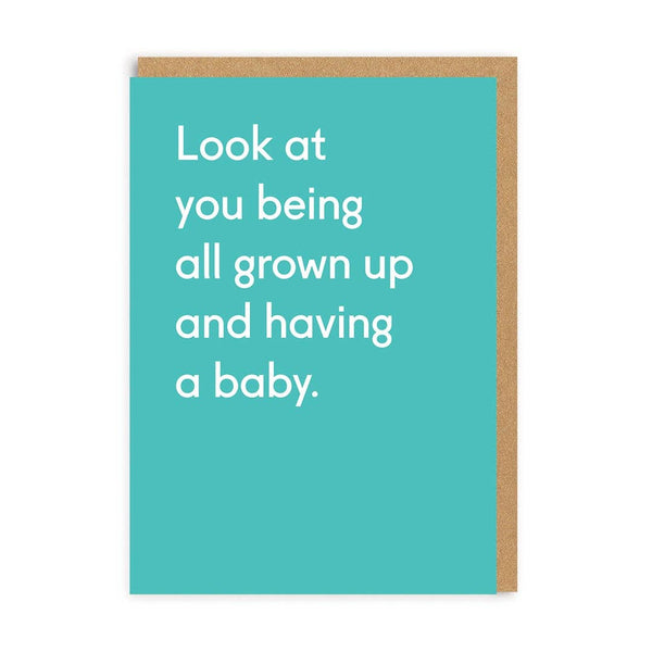 All Grown Up Baby Card