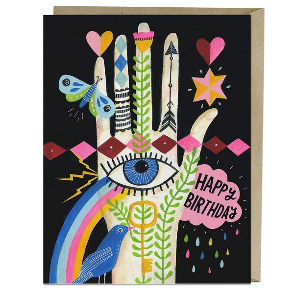 Rainbow Hand Birthday Card - DIGS